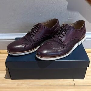 SOLD Cole Haan C23405 Original Grand Wingtip Burgundy Leather Textile Size 10.5
